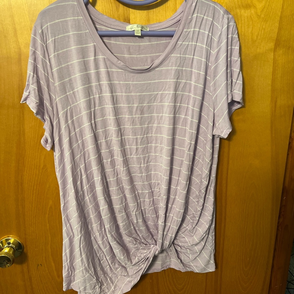 Lavender Striped Women's Top